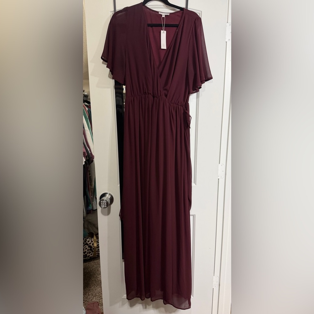 Baltic Born Deep Burgundy Maxi Dress